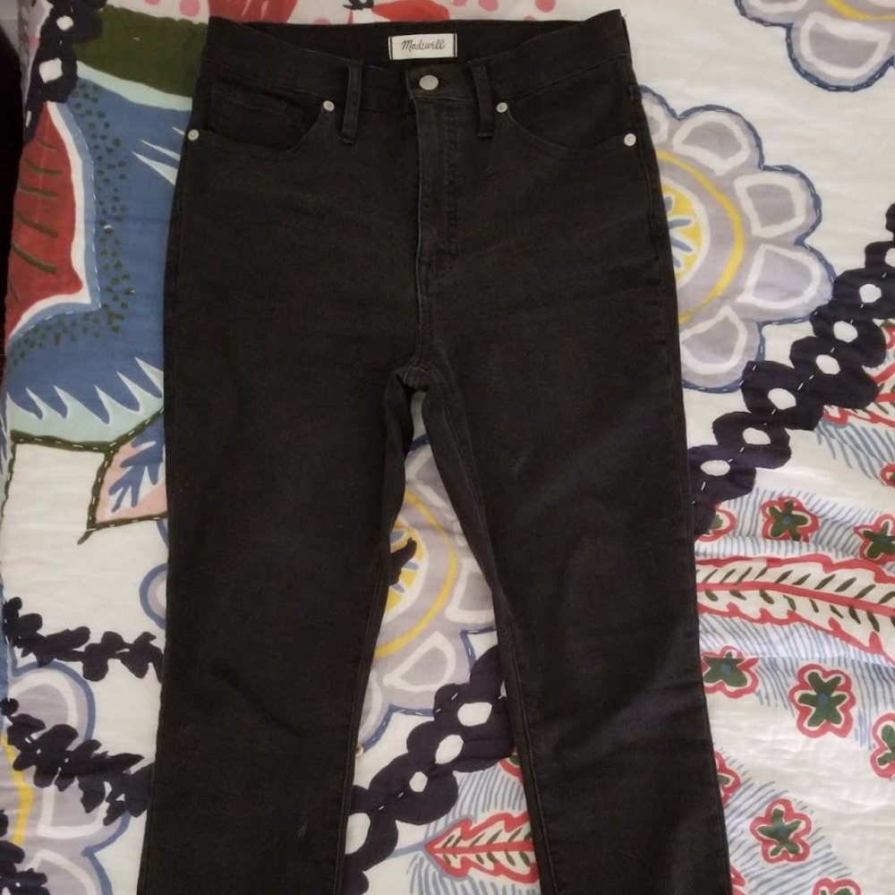 Madewell 11" High-Rise Skinny Jeans in Lunar Wash